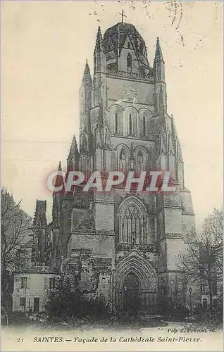 Cartes postales Saintes Facades de la Cathedrale Saint Pierre
