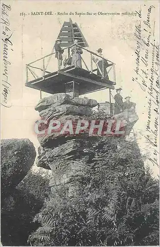 Cartes postales Saint Die Roche du Sapin Sec et Observatoire Militaire Militaria
