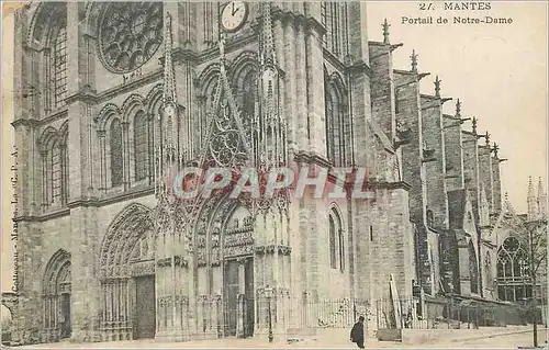 Cartes postales Mantes Portail de Notre Dame