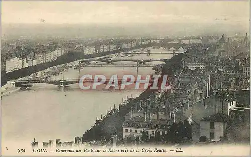 Ansichtskarte AK Lyon Panorama des Ponts  sur le Rhone pris de la Croix Rousse