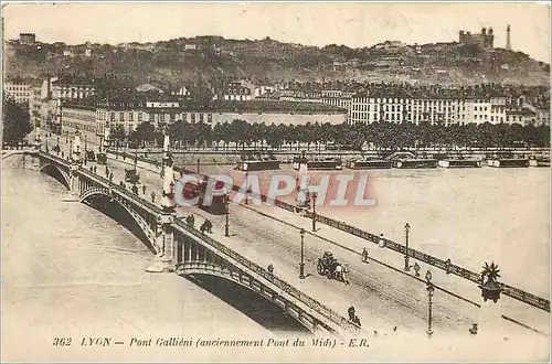 Ansichtskarte AK Lyon Pont Gallieni (anciennement Pont du Midi) Tramway