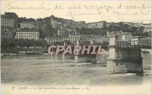 Cartes postales Lyon Le Pont Saint Clair et la Croix Rousse