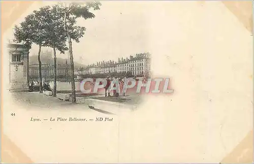 Cartes postales Lyon La Place Bellecour (carte 1900)