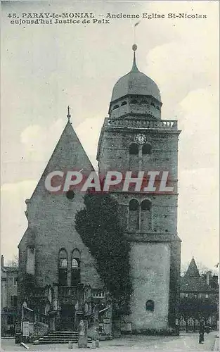 Cartes postales Paray le Monial Ancienne Eglise St Nicolas aujoud'hui Justice de Paix