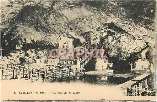 Cartes postales La Sainte Baume Interieur de la Grotte