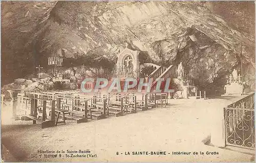 Cartes postales La Sainte Baume Interieur de la Grotte