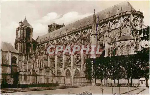 Moderne Karte Bourges La Cathedrale vue prise du Jardin de l'Hotel de Ville