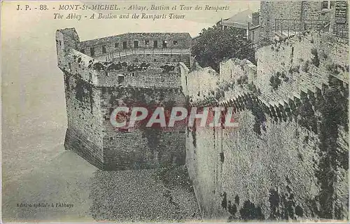 Cartes postales Mont St Michel Abbaye Bastion et Tour des Remparts