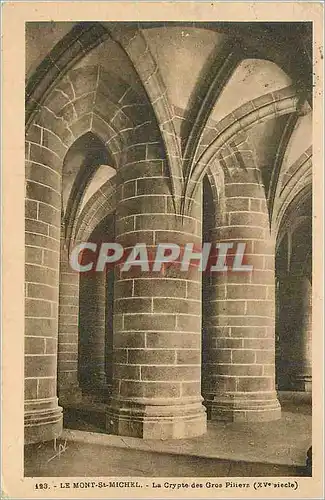 Cartes postales Le Mont Saint Michel La Crypte des Gros Piliers (XVe Siecle)