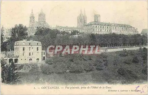 Cartes postales Coutances Vue Generale prise de l'Hotel de la Gare