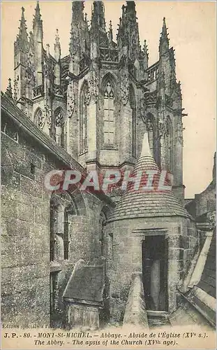 Ansichtskarte AK Mont Saint Michel Abbaye Abside de l'Eglise (XVe Siecle)