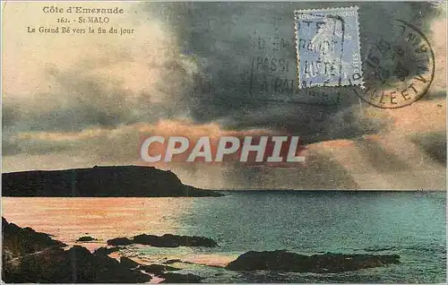 Cartes postales St Malo Cote d'Emeraude Le Grand Be vers la fin du jour