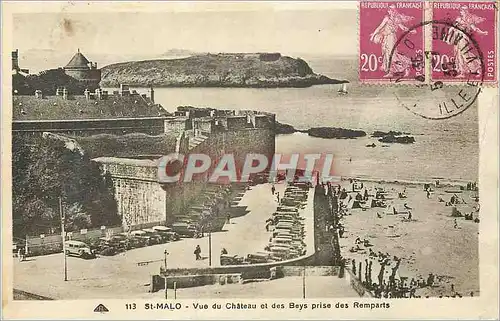 Ansichtskarte AK St Malo Vue du Chateau et des Bays prise des Remparts