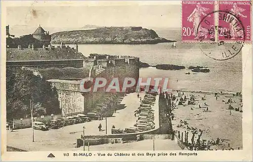 Cartes postales St Malo Vue du Chateau et des Bays prise des Remparts