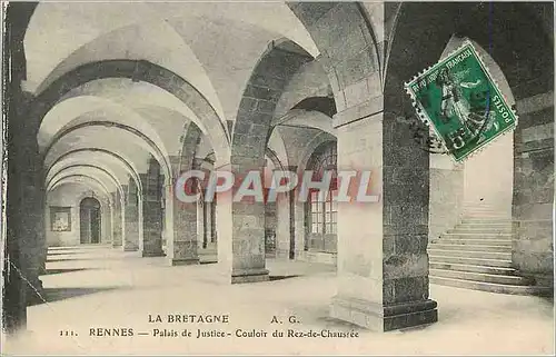Cartes postales Rennes La Bretagne Palais de Justice Couloir du Rez de Chaussee