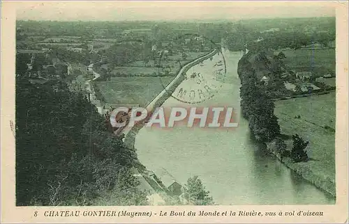 Ansichtskarte AK Chateau Gontier (Mayenne) Le Boul du Monde et la Riviere vus a vol d'Oiseau