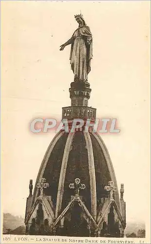 Cartes postales Lyon La Statue de Notre Dame de Fourviere