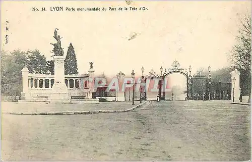 Cartes postales Lyon Porte Monumentale du Parc de la Tete d'Or