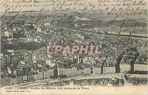 Cartes postales Lyon Vallee du Rhone vue prise de la Tour
