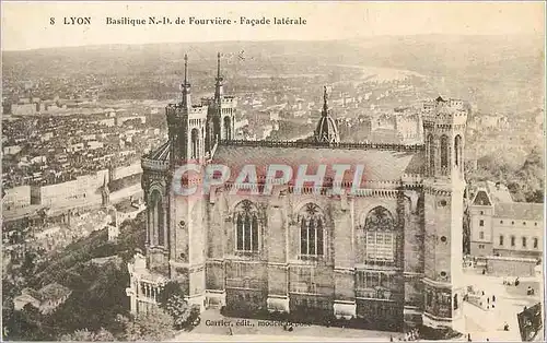 Cartes postales Lyon Basilique de Notre Dame de Fourviere Facade Laterale