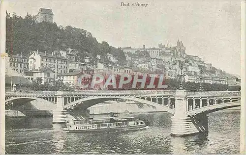 Cartes postales Pont d'Ainay Bateau