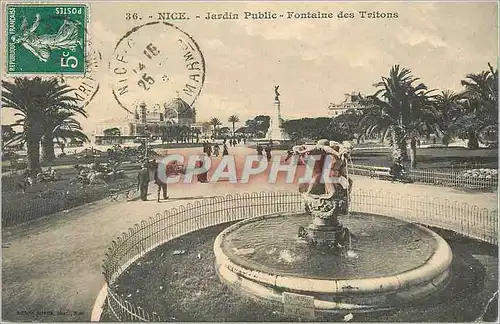 Ansichtskarte AK Nice Jardin Public Fontaine des Tritons