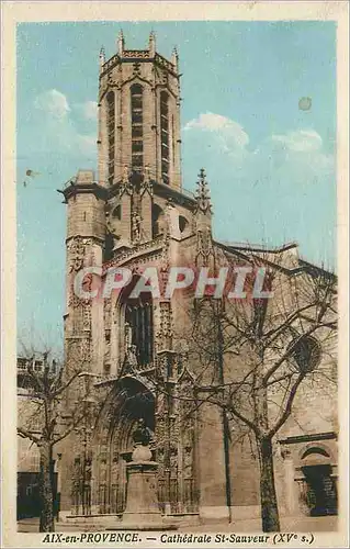 Cartes postales Aix en Provence Cathedrale St Sauveur (XVe S)
