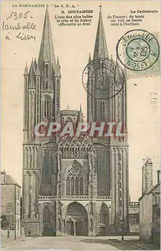 Ansichtskarte AK Coutances La Normandie La Cathedrale