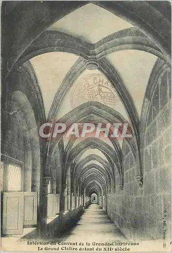 Cartes postales Interieur du Couvent de la Grande Chartreuse Le Grand Cloitre datant du XIIe Siecle