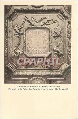 Cartes postales Grenoble Interieur du Palais de Justice Plafond de la Salle des Reunions de la Cour (XVIIe Siecl