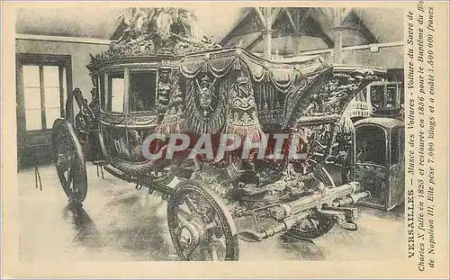 Cartes postales Versailles Musee des Voitures Voiture du Sacre de Charles X faite en 1825