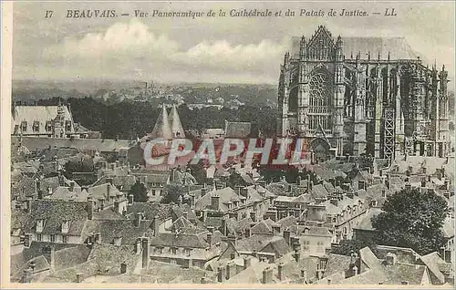 Cartes postales Beauvais Vue Panoramique de la Cathedrale et du Palais de Justice