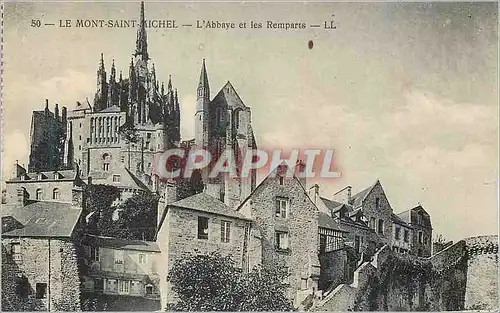 Ansichtskarte AK Le Mont Saint Michel l'Abbaye et les Remparts