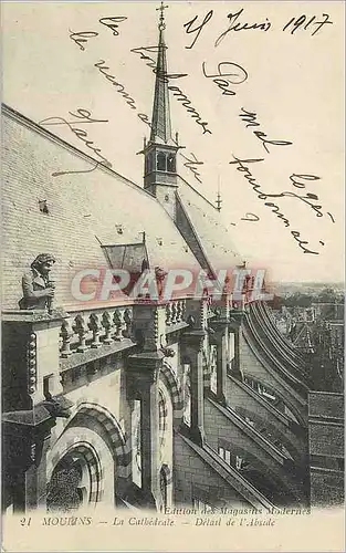 Cartes postales Moulins la Cathedrale Detail de l'Abside