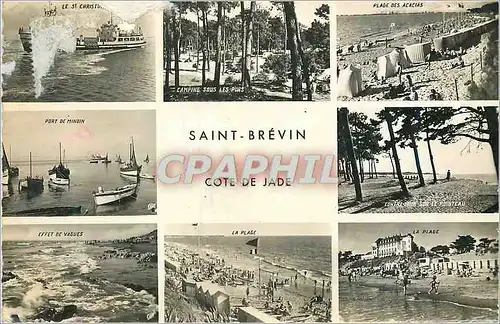 Cartes postales moderne Saint Brevin Cote de Jade Souvenir Port de Mindin Effet de vagues