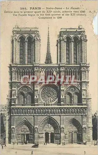 Ansichtskarte AK Paris Notre Dame la Facade