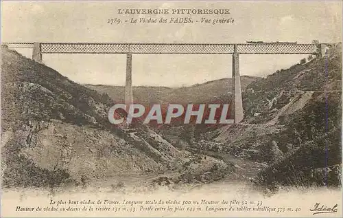 Cartes postales Le Viaduc des Fades Vue Generale l'Auvergne Pittoresque
