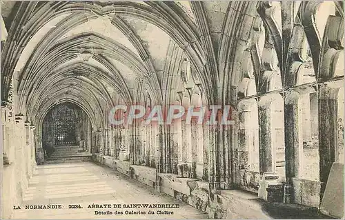 Ansichtskarte AK Abbaye de Saint Wandrille La Normandie Details des Galeries du Cloitre