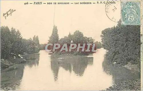 Ansichtskarte AK Paris Bois de Boulogne Lac Inferieur