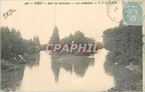 Cartes postales Paris Bois de Boulogne Lac Inferieur