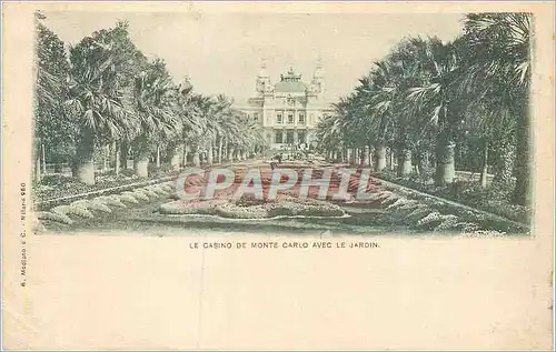 Cartes postales Le Casino de Monte Carlo avec le Jardin (carte 1900)