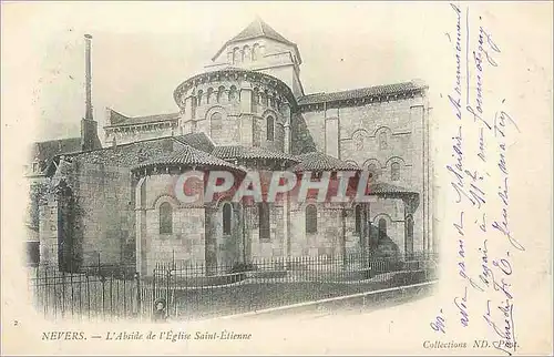 Cartes postales Nevers L'Abside de l'Eglise Saint Etienne (carte 1900)