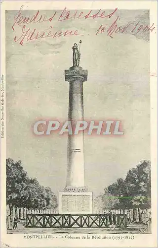 Cartes postales Montpellier La Colonne de la Revolution (1793 1815)