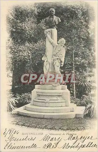 Cartes postales Montpellier Monument de Planchon (carte 1900)
