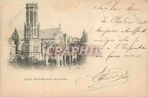 Cartes postales Paris Eglise Saint Germain L'Auxerrois (carte 1900)