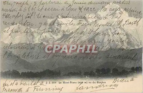 Cartes postales Le Mont Blanc Vue du Geneve