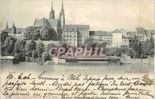 Cartes postales Basel Pfalz mit Munster