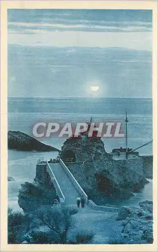 Cartes postales Biarritz Coucher du Soleil au Rocher de la Vierge