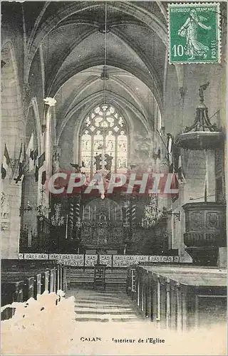 Ansichtskarte AK Calais Interieur de l'Eglise