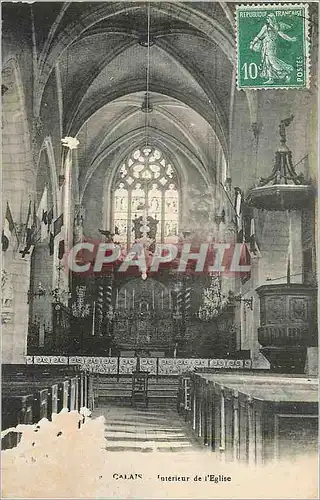 Cartes postales Calais Interieur de l'Eglise